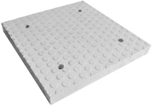 Приподнятый пешеходный переход ПИН (белый средний элемент окрас в массе/сверху) высотой 50 мм