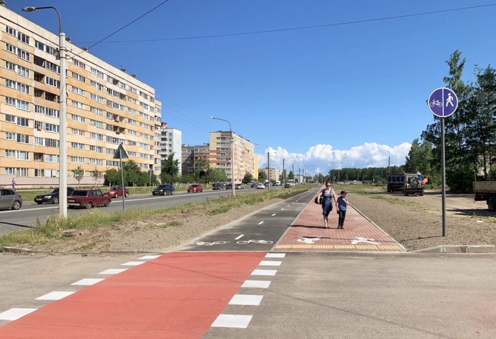 Разметка велопешеходной дорожки Разметка велопешеходной дорожки