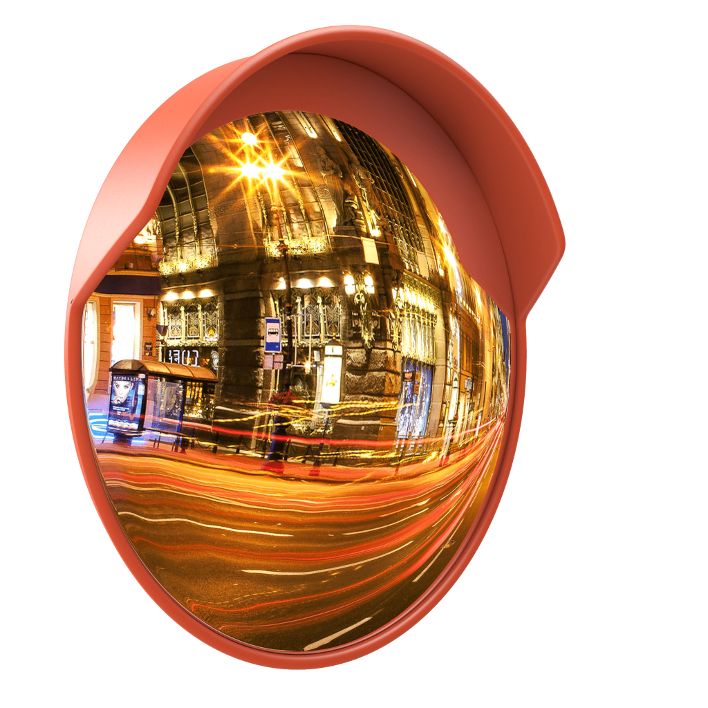 Сферическое зеркало для улицы с козырьком Сферическое зеркало для улицы с козырьком