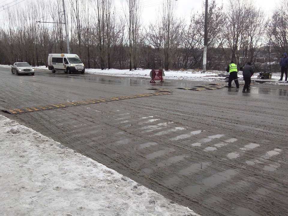 Ремонт лежачих полицейских после зимнего периода Ремонт лежачих полицейских после зимнего периода