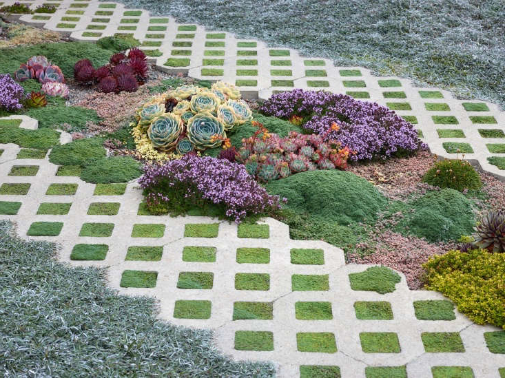 Заполнение колейной части экопарковки