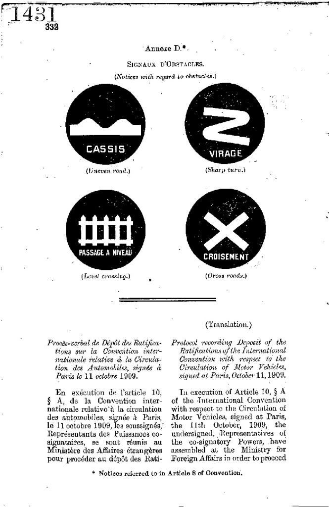 Четыре обязательных дорожных знака, утвержденные на международной конференции