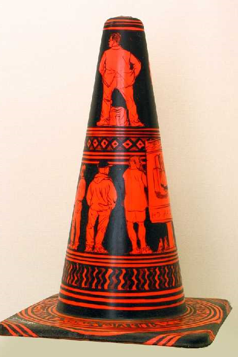 Дорожный конус с рисунком