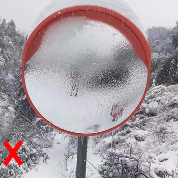 Сферическое наружное зеркало с козырьком