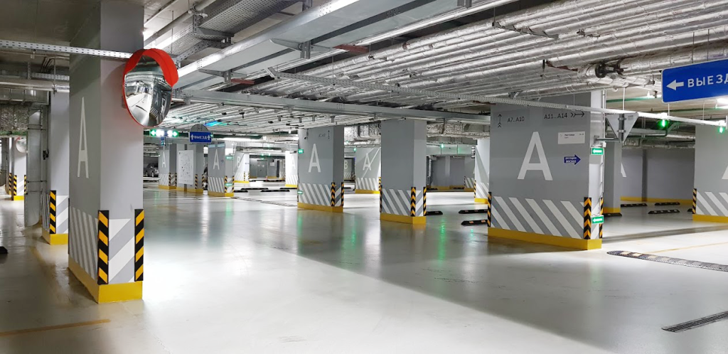 Оборудование подземного паркинга: угловые и стеновые демпферы, сферические зеркала