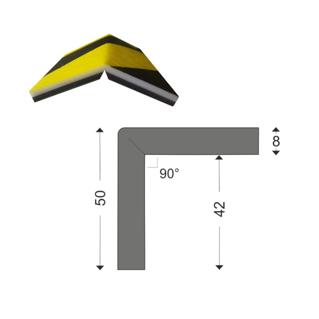 Угловой охранник: резиновые демпферы и накладки, профили из вспененного  полиэтилена